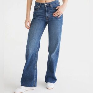 High rise wide leg jeans